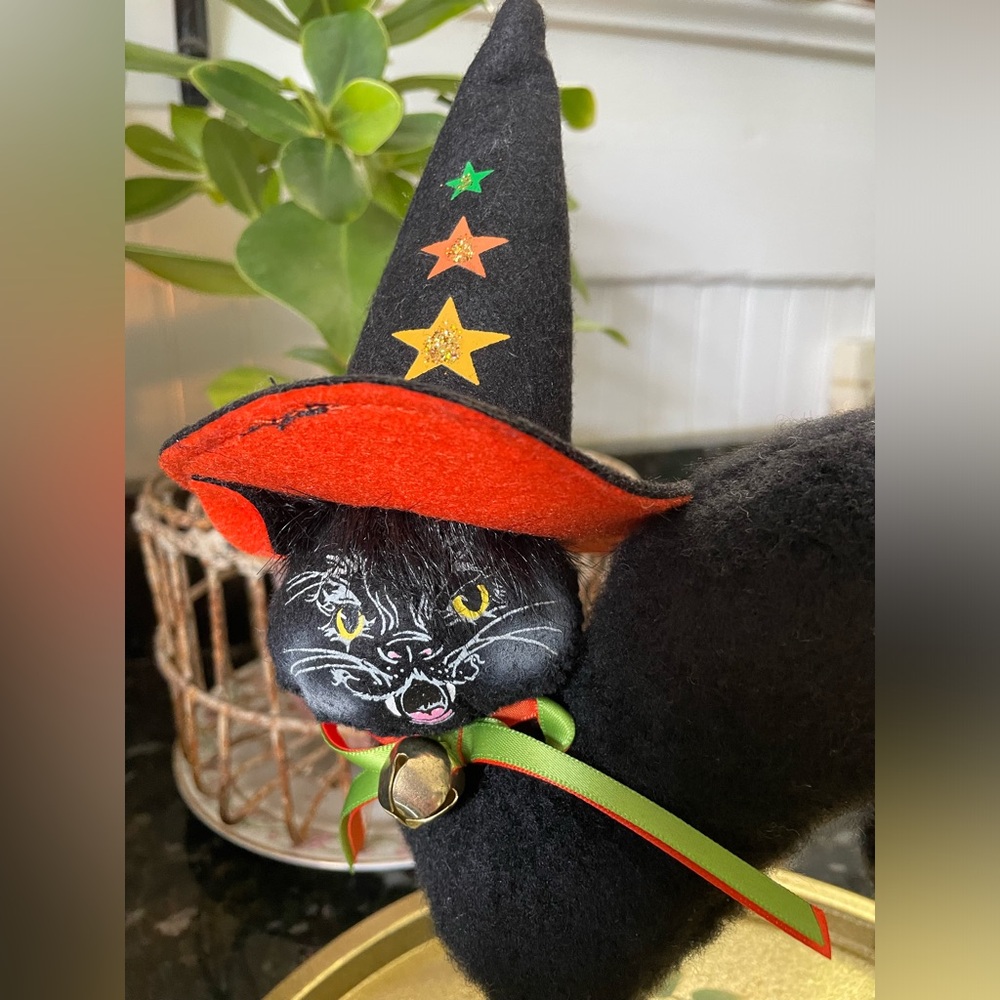 Vtg ANNALEE BLACK CAT